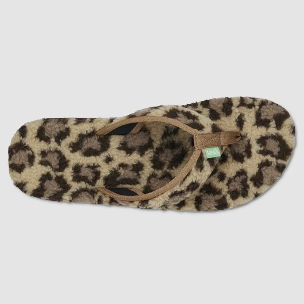 Sanuk Furreal ST Cheetah Sandals - NWT Mens 11 Tan / Brown - #49475-TOP3‎